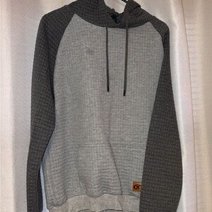 Gray Quilted Hoodie